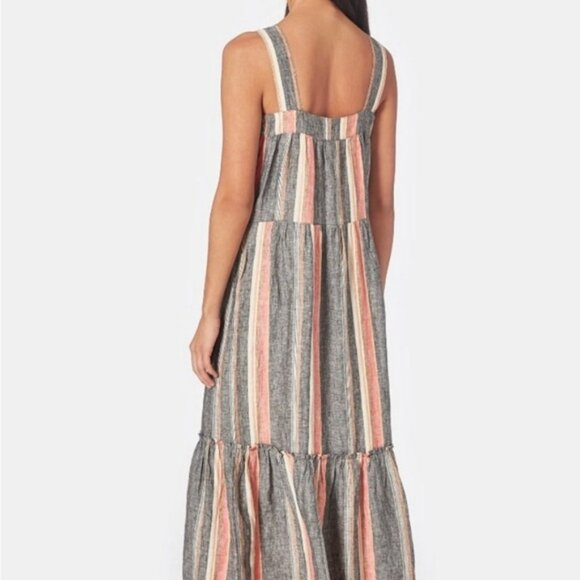 Joie Rosabel Halter 100% Linen Tiered Maxi Dress size medium - Picture 7 of 16